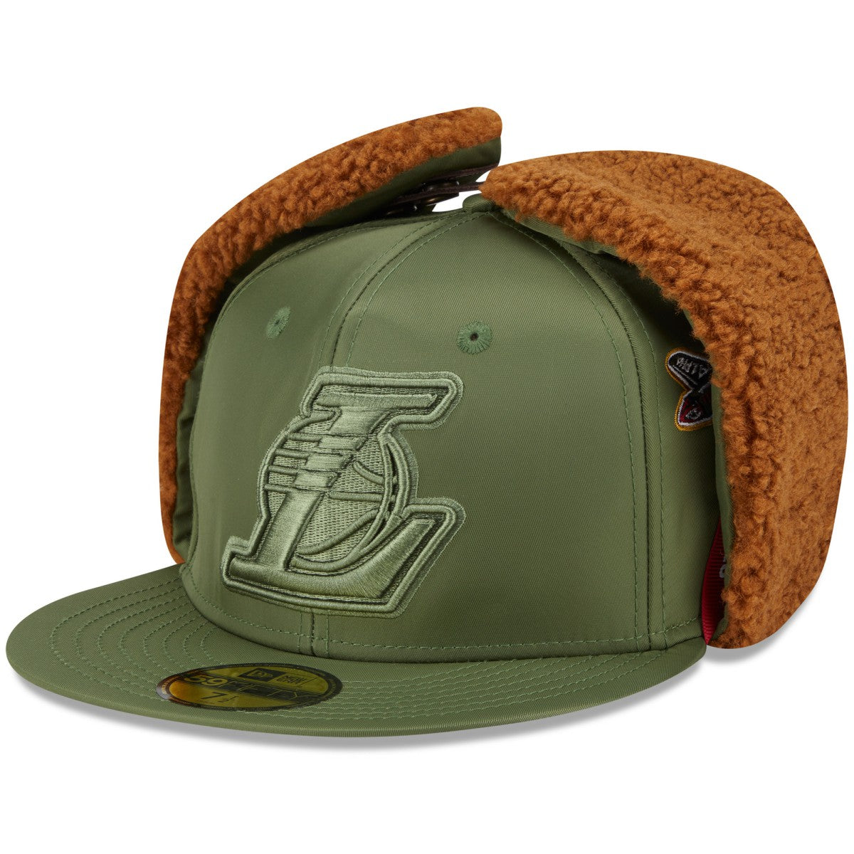 Olive Los Angeles Lakers x Alpha Industries Dog Ear 59FIFTY Fitted Hat | NBA