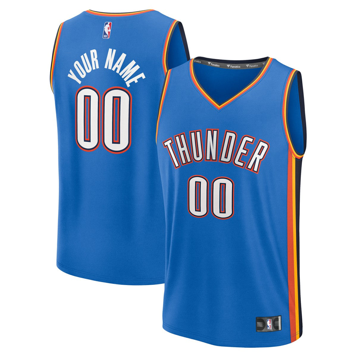 Blue Oklahoma City Thunder Youth Fast Break Custom Replica Jersey | NBA