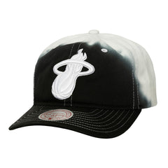 Black/White Miami Heat Dip Dye Pro Crown Adjustable Hat | NBA