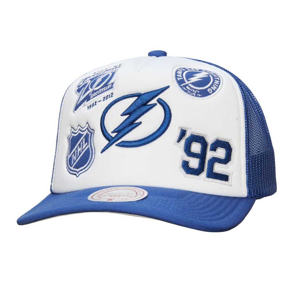 Tampa Bay Lightning Mitchell & Ness Gridlock Trucker Adjustable Hat -  NHL Hats
