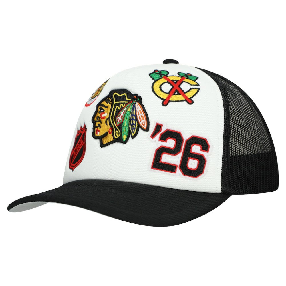 Chicago Blackhawks Mitchell & Ness Gridlock Trucker Adjustable Hat -  NHL Hats