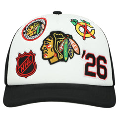 Chicago Blackhawks Mitchell & Ness Gridlock Trucker Adjustable Hat -  NHL Hats