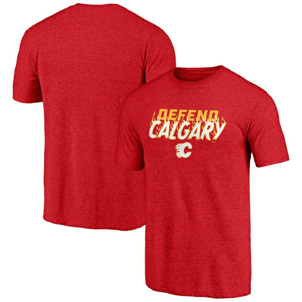 Calgary Flames Shoot to Score Tri-Blend T-Shirt -  NHL T-shirts