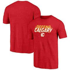 Calgary Flames Shoot to Score Tri-Blend T-Shirt -  NHL T-shirts