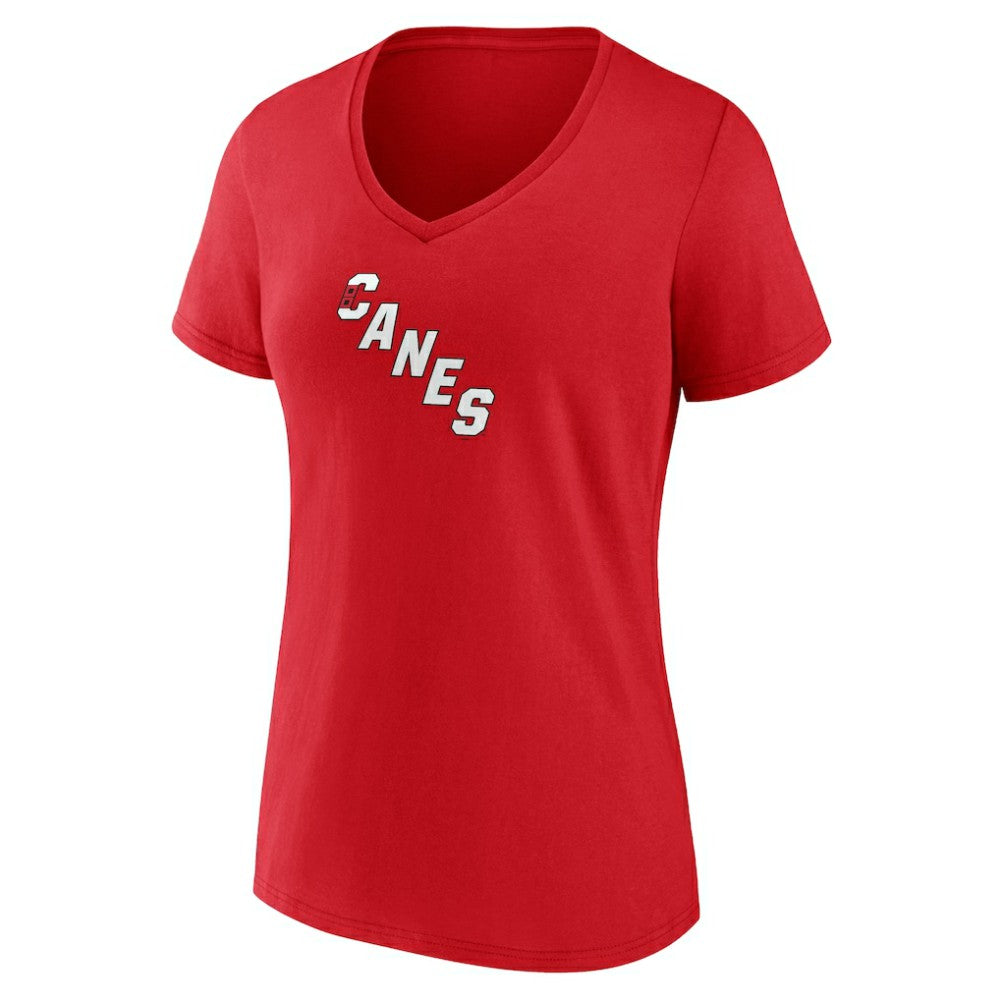 Carolina Hurricanes Women's Primary Logo V-Neck T-Shirt -  NHL T-shirts