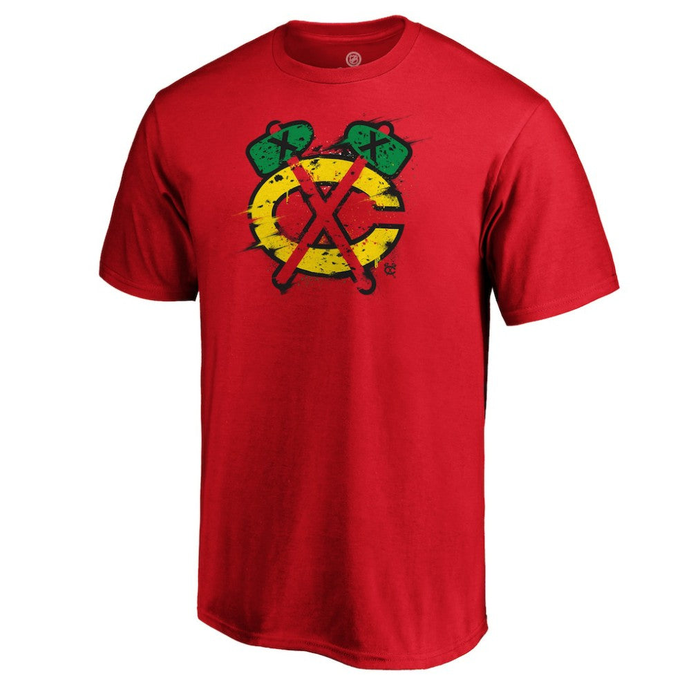 Chicago Blackhawks Splatter Logo T-Shirt -  NHL T-shirts