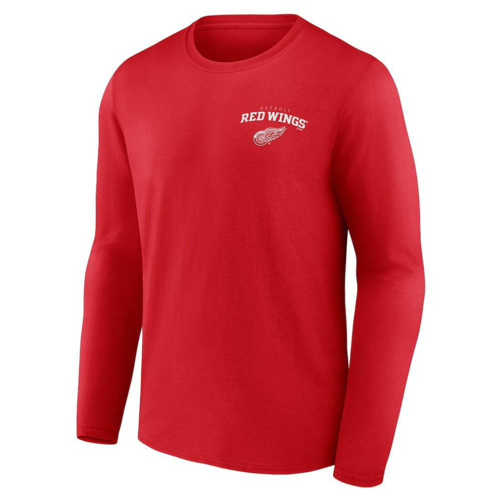 Detroit Red Wings Team Lockup Long Sleeve T-Shirt -  NHL T-shirts