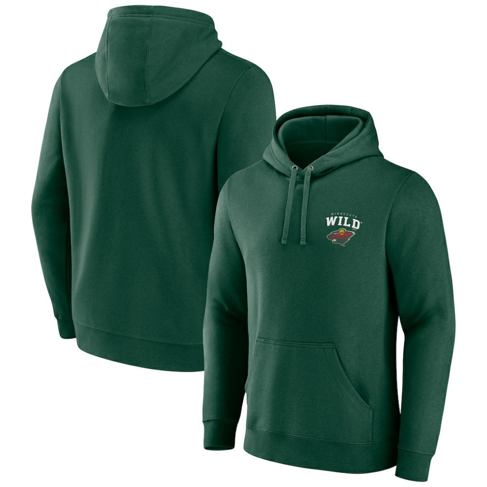 Minnesota Wild Team Lockup Pullover Hoodie -  NHL Hoodies