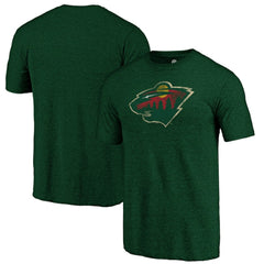 Minnesota Wild Distressed Logo Tri-Blend T-Shirt -  NHL T-shirts