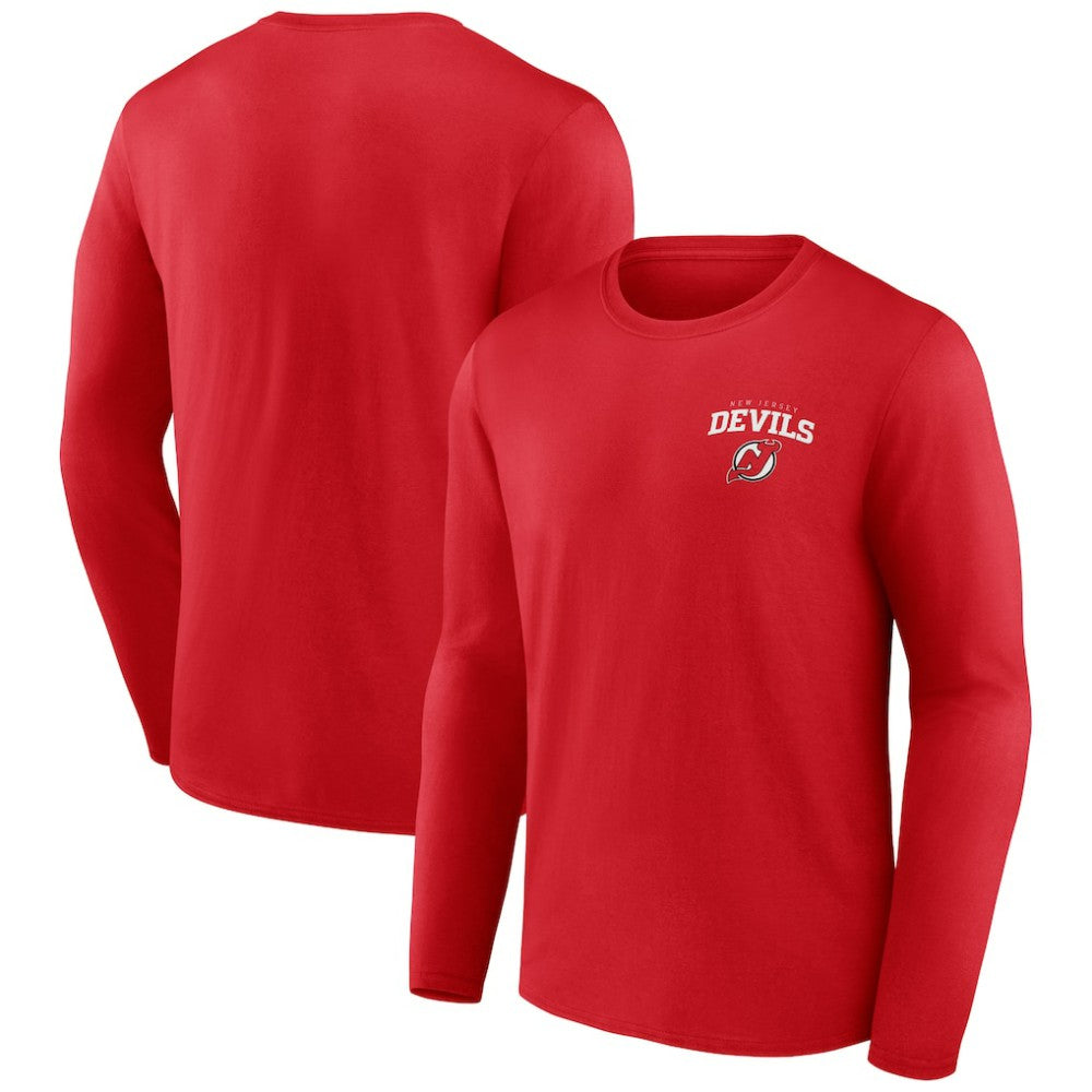New Jersey Devils Team Lockup Long Sleeve T-Shirt -  NHL T-shirts