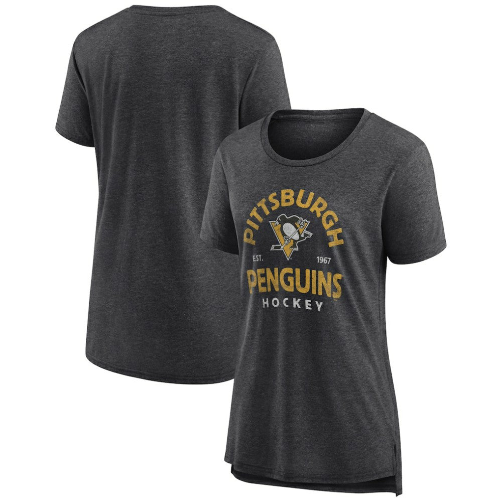 Pittsburgh Penguins Women's Vintage Arch Tri-Blend T-Shirt -  NHL T-shirts