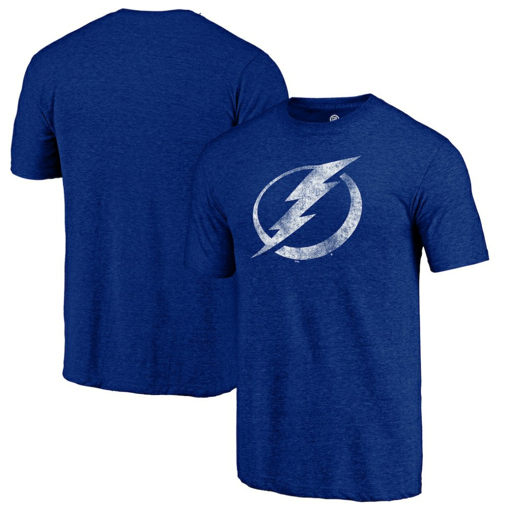 Tampa Bay Lightning Distressed Logo Tri-Blend T-Shirt -  NHL T-shirts
