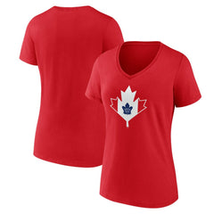 Toronto Maple Leafs Women's Canada Day V-Neck T-Shirt -  NHL T-shirts