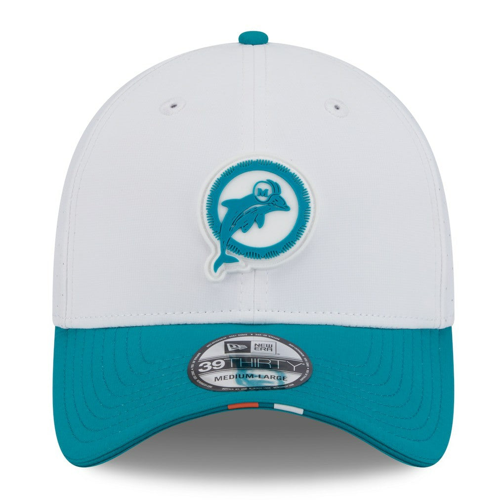 Miami Dolphins 2025 NFL Training Camp Throwback Logo 39THIRTY Flex Hat | NFL Sale