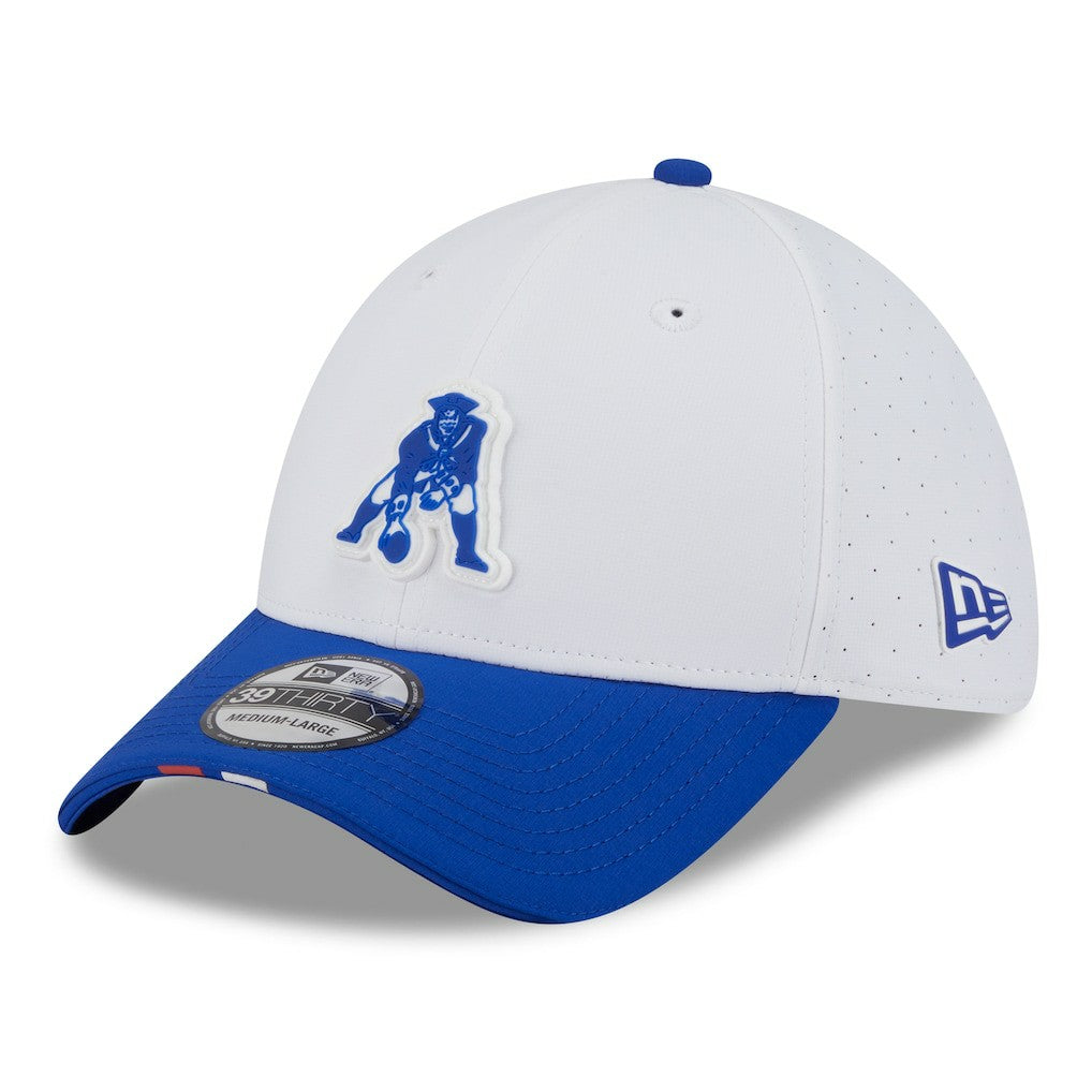 New England Patriots 2025 NFL Training Camp Throwback Logo 39THIRTY Flex Hat | NFL Outlet
