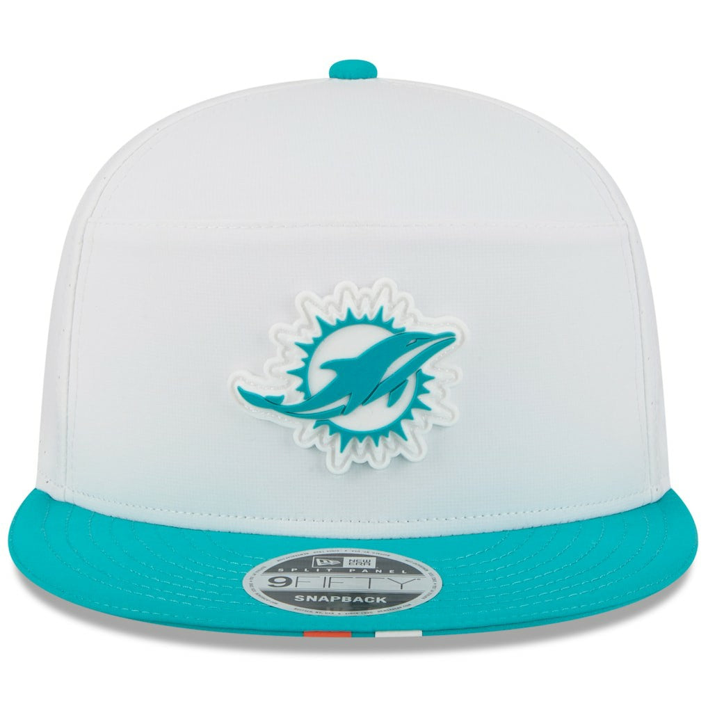 Miami Dolphins 2025 NFL Training Camp Split Panel 9FIFTY Snapback Hat | NFL Sale