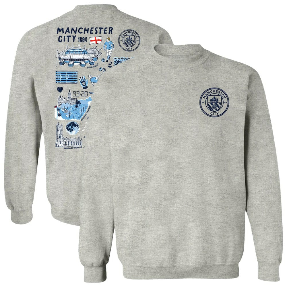 Manchester City Vive La Fete Women's Impressions Artwork Pullover Sweatshirt