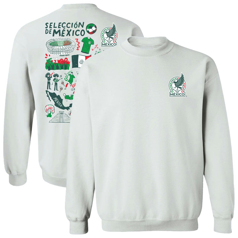 Mexico National Team Vive La Fete Women's Impressions Artwork Pullover Sweatshirt