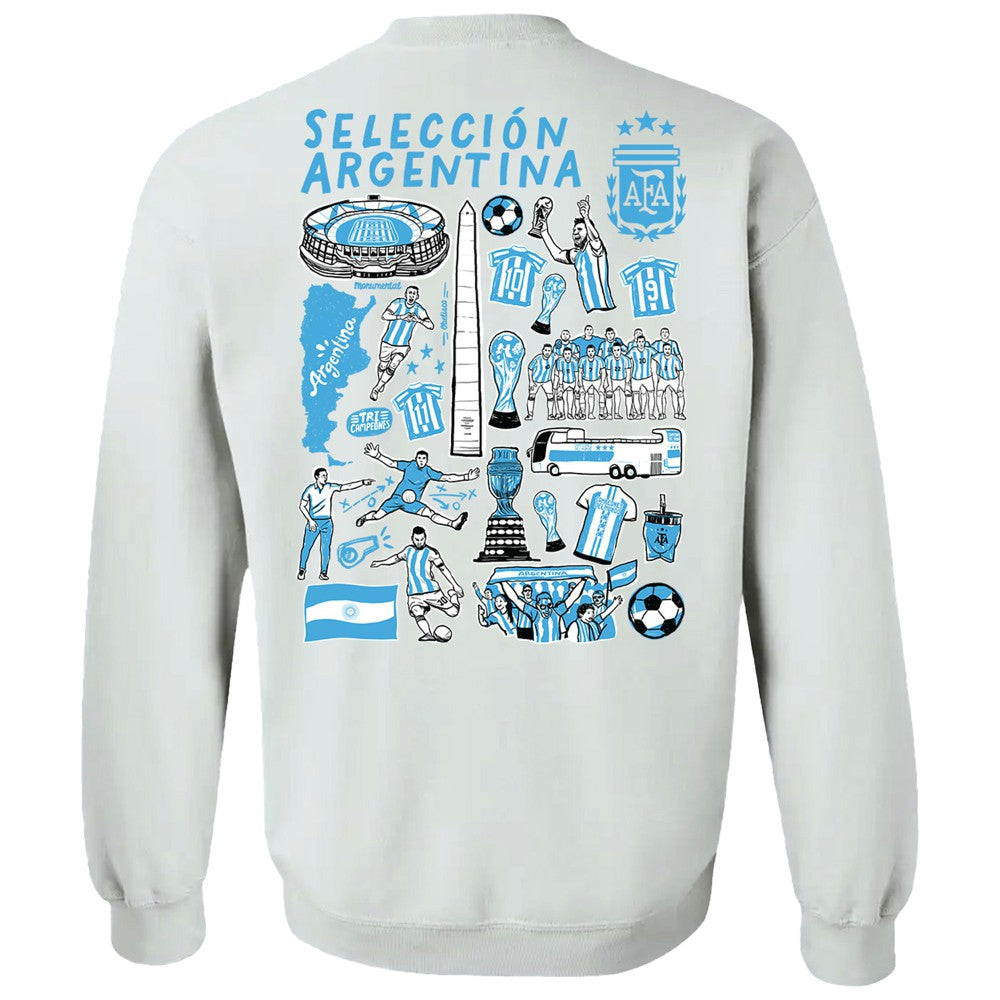 Argentina National Team Vive La Fete Women's Impressions Artwork Pullover Sweatshirt