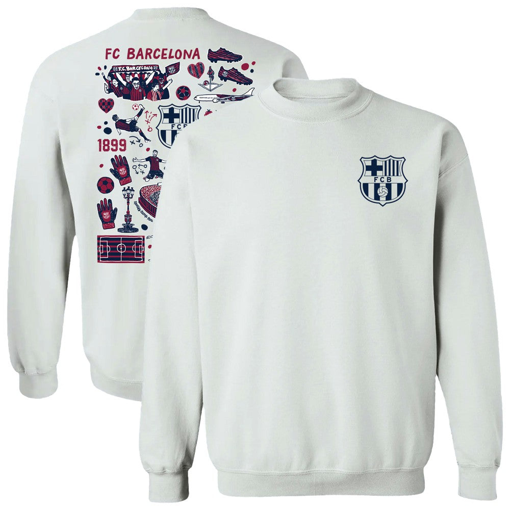 Barcelona Vive La Fete Women's Impressions Artwork Pullover Sweatshirt
