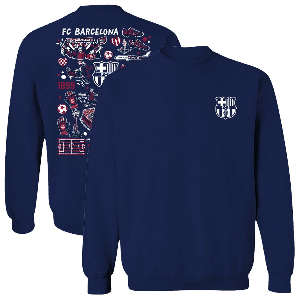 Barcelona Vive La Fete Women's Impressions Artwork Pullover Sweatshirt