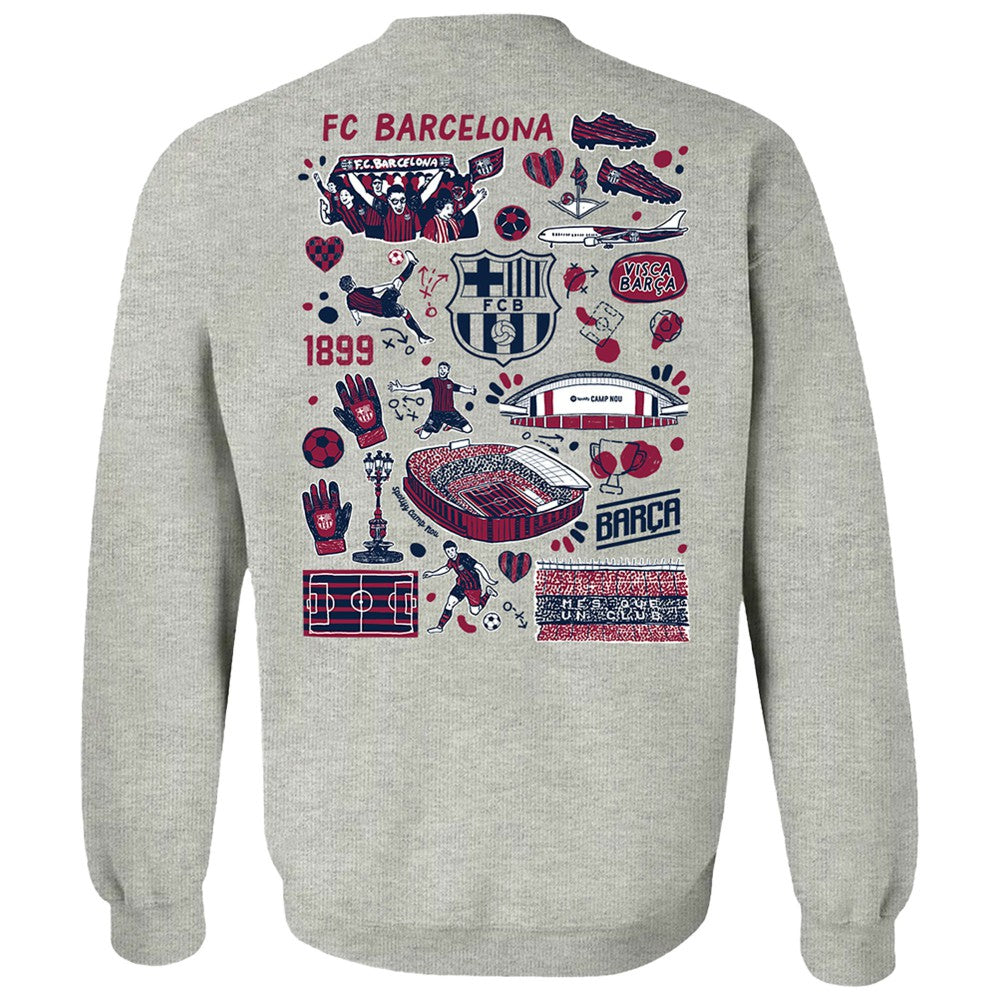 Barcelona Vive La Fete Women's Impressions Artwork Pullover Sweatshirt