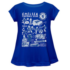 Chelsea Vive La Fete Girls Youth Impressions Artwork A-Line Top