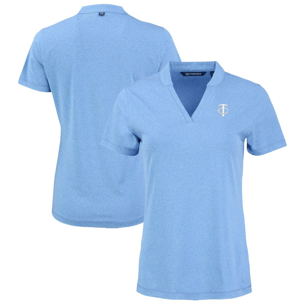 Minnesota Twins Cutter & Buck Forge Heathered Stretch Blade Top - MLB Tops