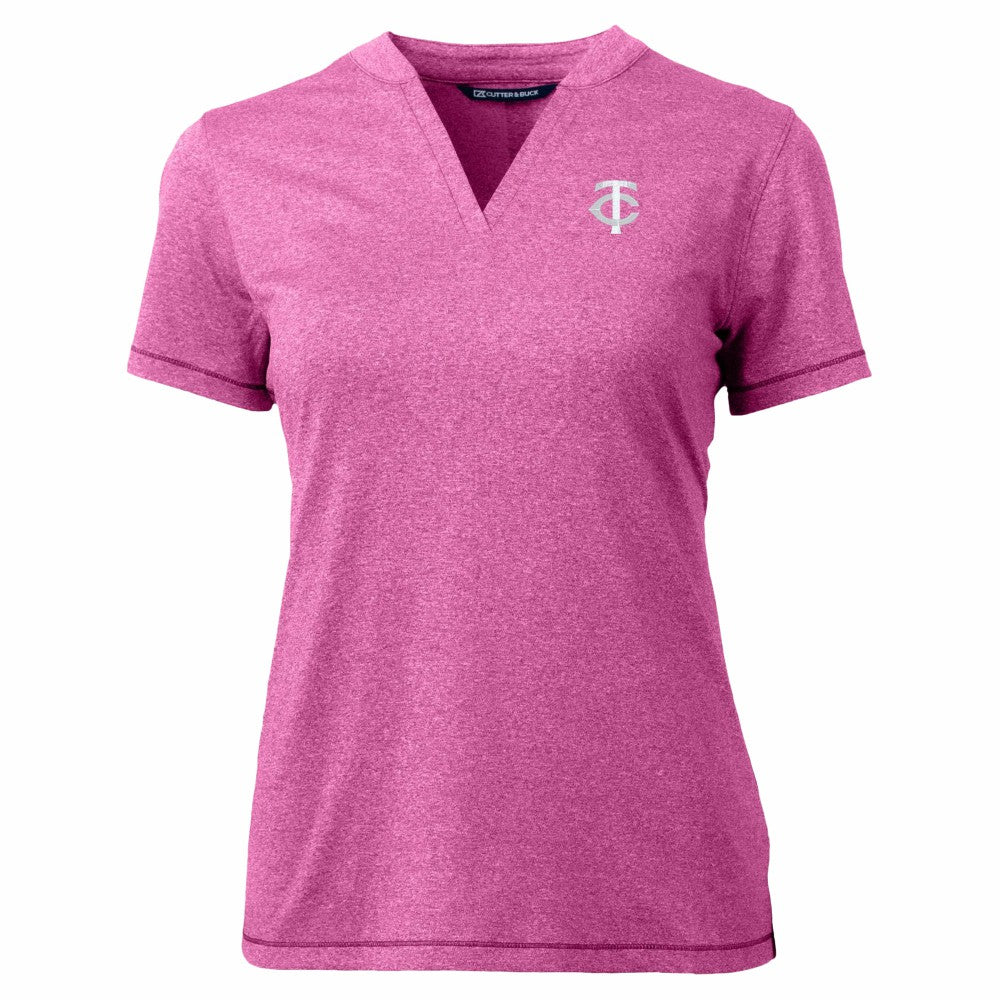 Minnesota Twins Cutter & Buck Forge Heathered Stretch Blade Top - MLB Tops