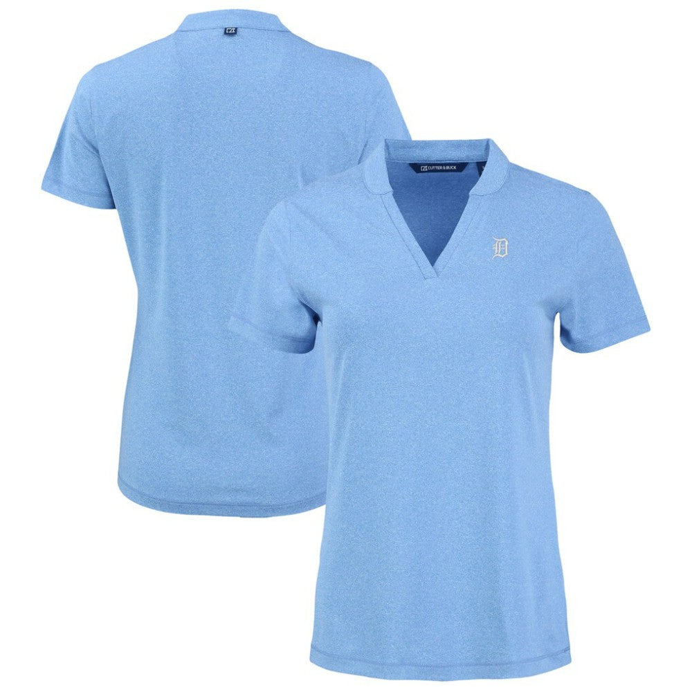 Detroit Tigers Cutter & Buck Forge Heathered Stretch Blade Top - MLB Tops