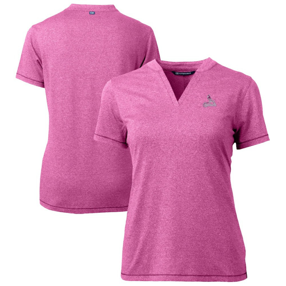 St. Louis Cardinals Cutter & Buck Forge Heathered Stretch Blade Top - MLB Tops