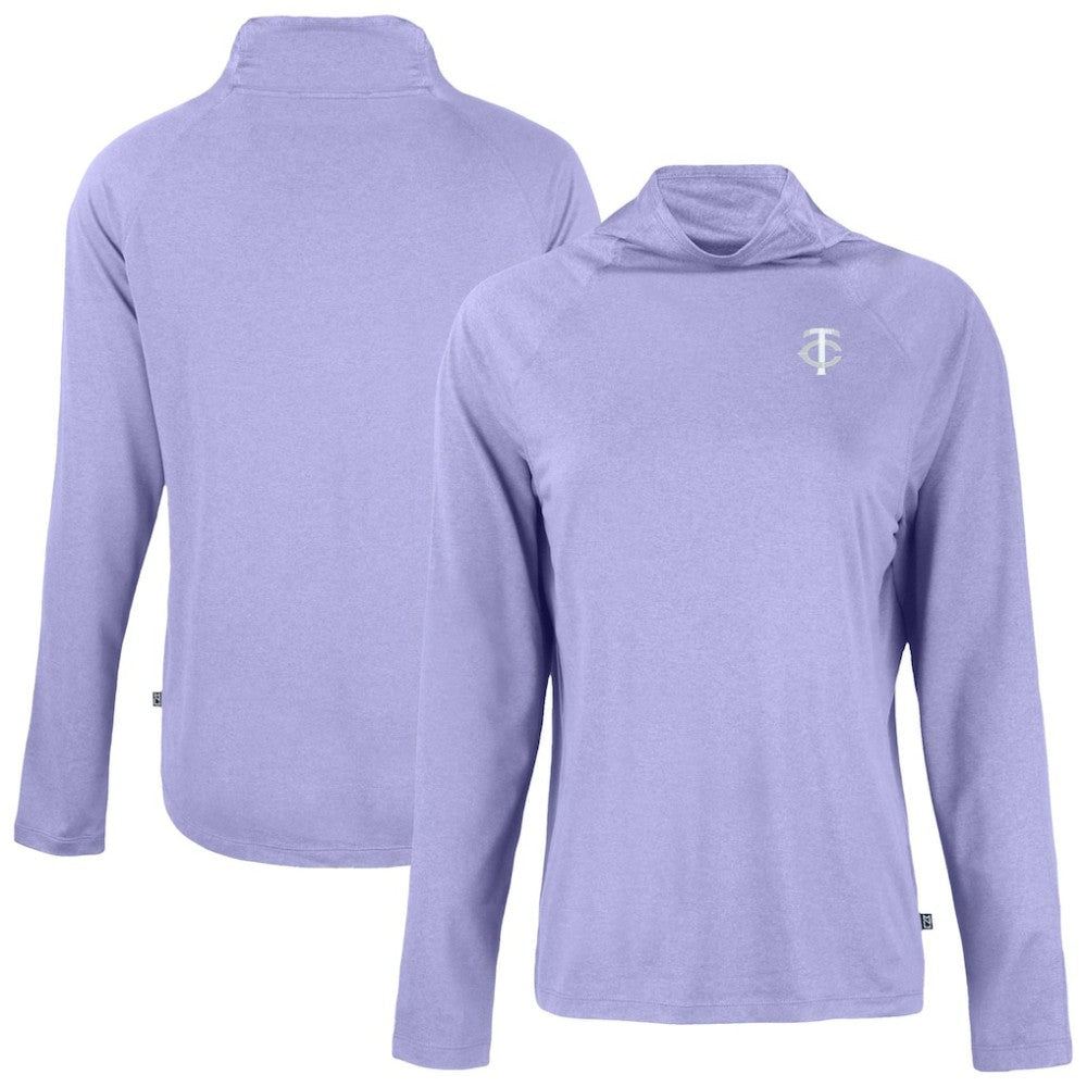 Minnesota Twins Cutter & Buck Women's Coastline Epic Comfort Eco Recycled Funnel Neck Pullover Top - MLB Pullover