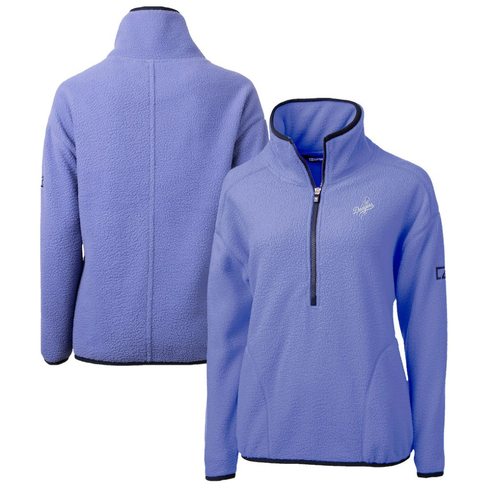 Los Angeles Dodgers Cutter & Buck Women's Cascade Eco Fleece Half-Zip Jacket - MLB Jackets