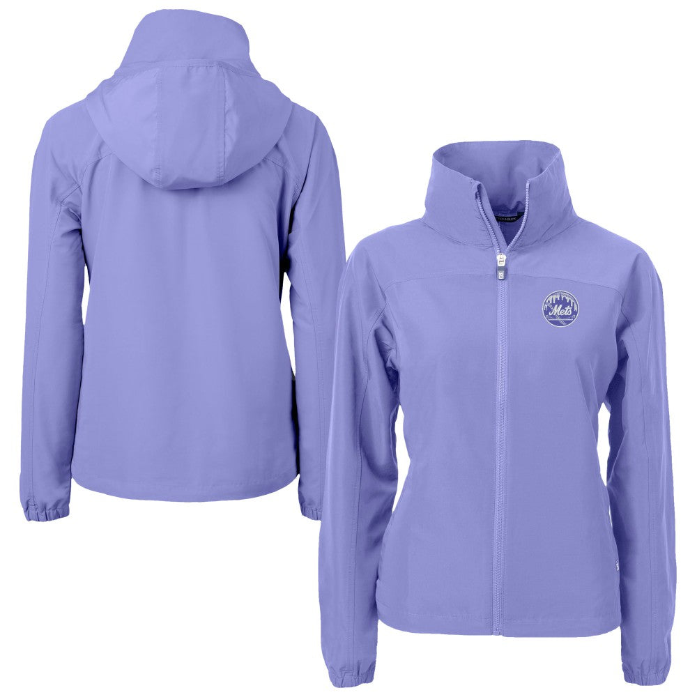New York Mets Cutter & Buck Women's Charter Eco Recycled Full-Zip Jacket - MLB Jackets