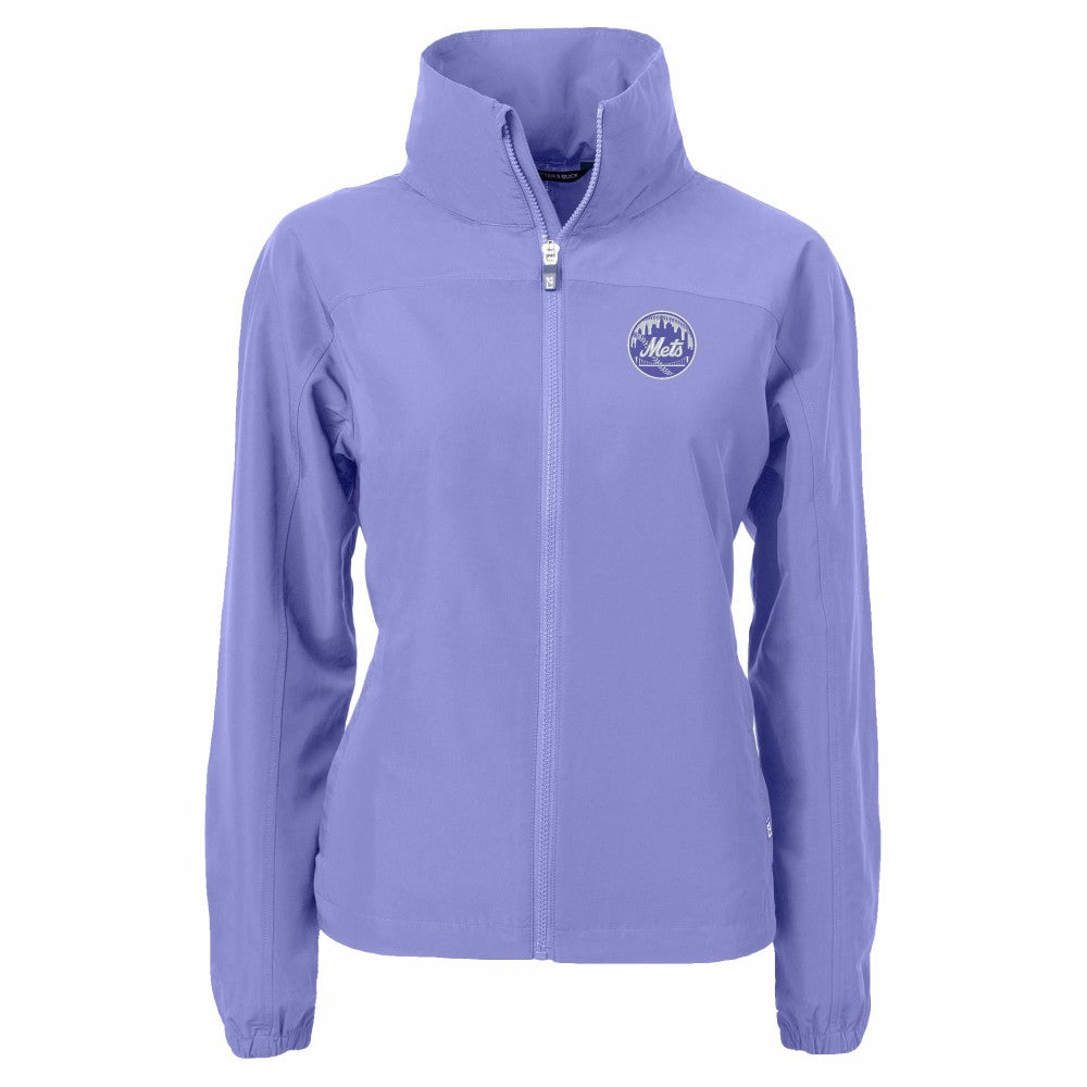 New York Mets Cutter & Buck Women's Charter Eco Recycled Full-Zip Jacket - MLB Jackets