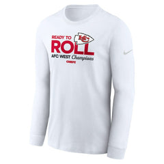 Kansas City Chiefs 2024 AFC West Division Champions Locker Room Trophy Collection Long Sleeve T-Shirt | NFL Hot