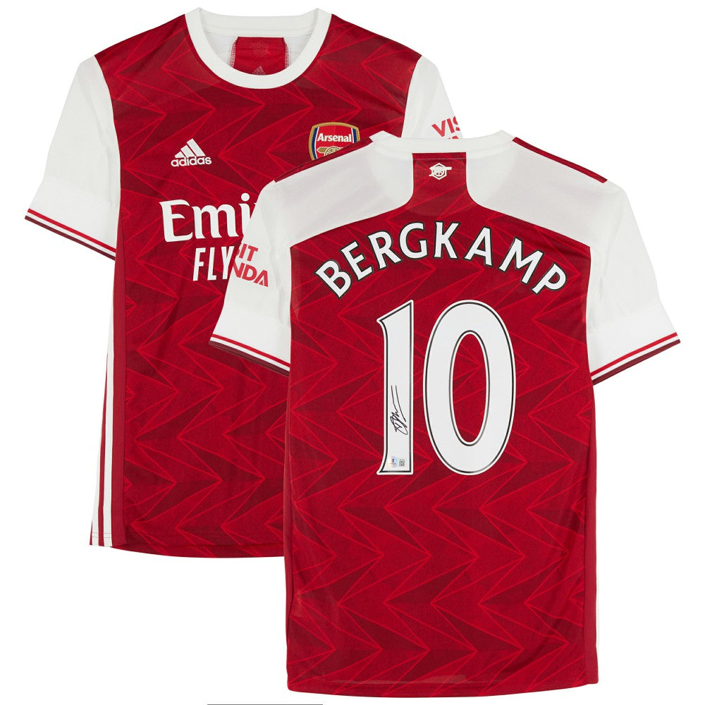 Dennis Bergkamp Arsenal Autographed 2020-21 Red Home Jersey