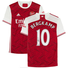 Dennis Bergkamp Arsenal Autographed 2020-21 Red Home Jersey