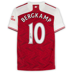 Dennis Bergkamp Arsenal Autographed 2020-21 Red Home Jersey