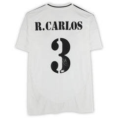 Roberto Carlos Real Madrid Autographed 2024-25 White Home Jersey