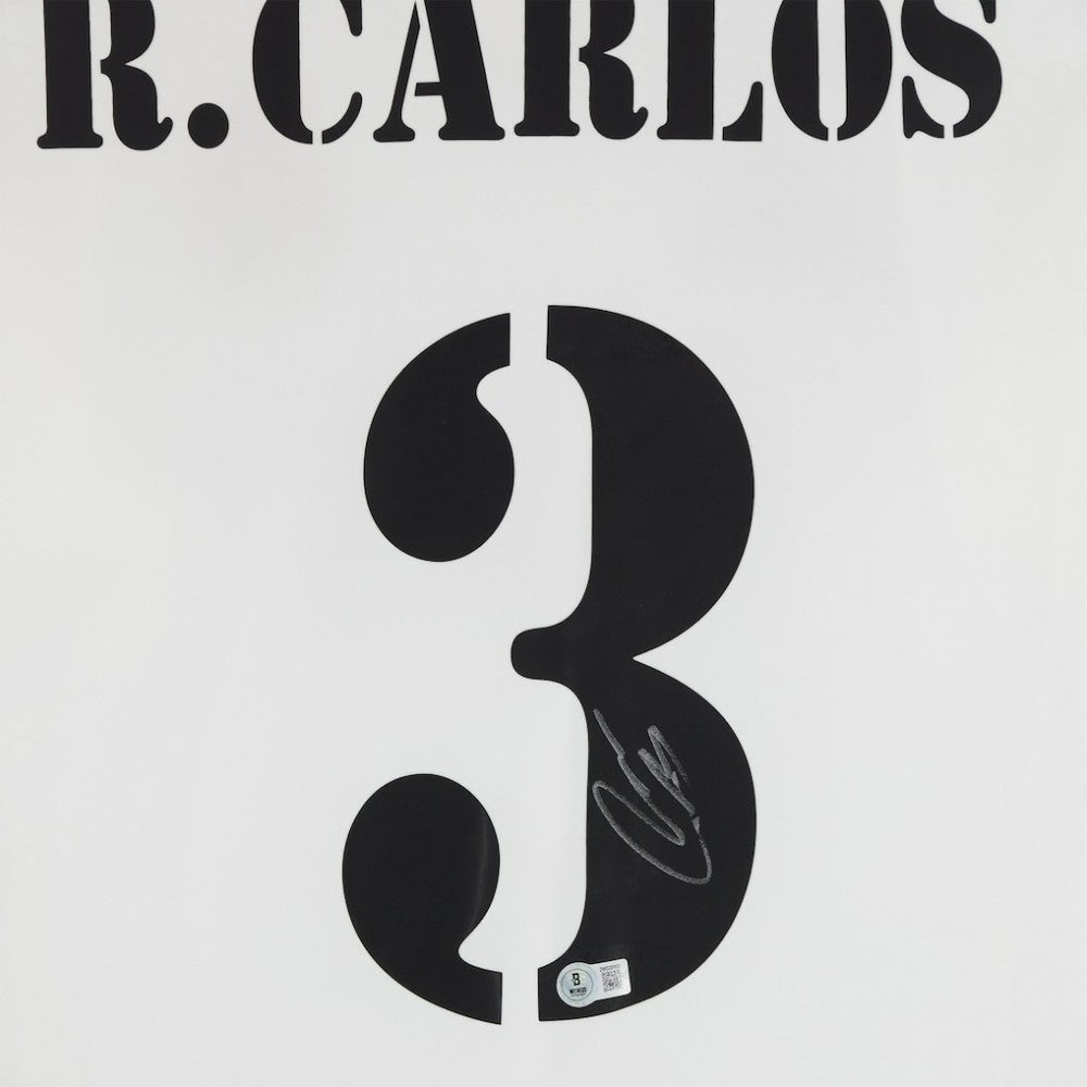 Roberto Carlos Real Madrid Autographed 2024-25 White Home Jersey