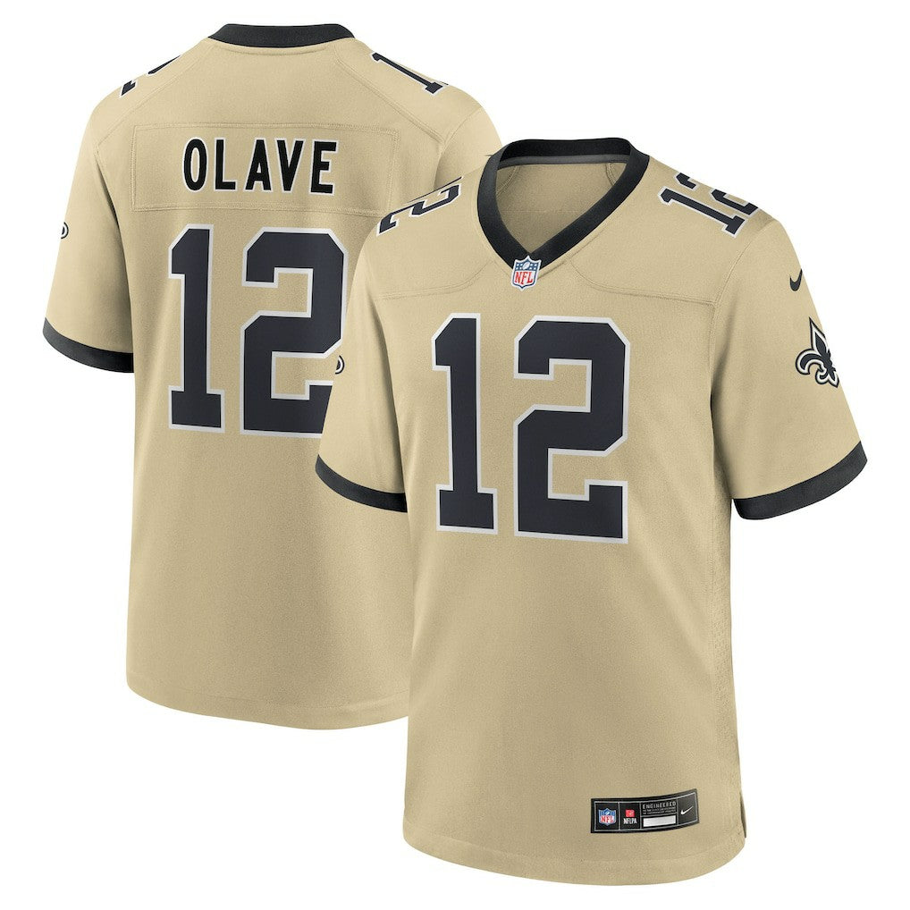 New Orleans Saints Chris Olave  Youth Gameday Golds Alternate Game Player Jersey | NFL Discount