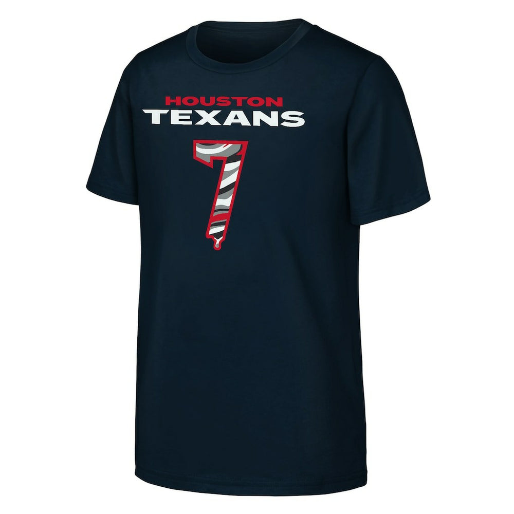 Houston Texans C.J. Stroud  Outerstuff Youth Mainliner Drip Player Name & Number T-Shirt | NFL Discount