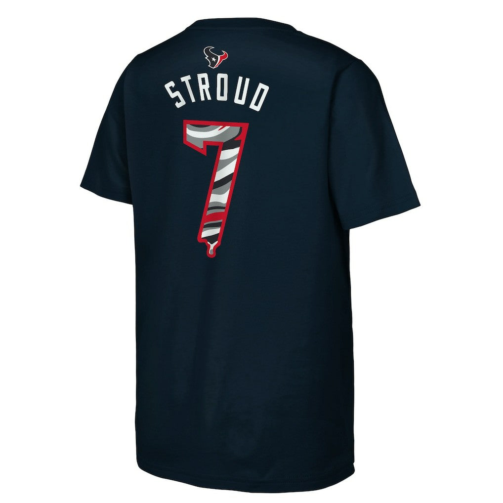 Houston Texans C.J. Stroud  Outerstuff Youth Mainliner Drip Player Name & Number T-Shirt | NFL Discount