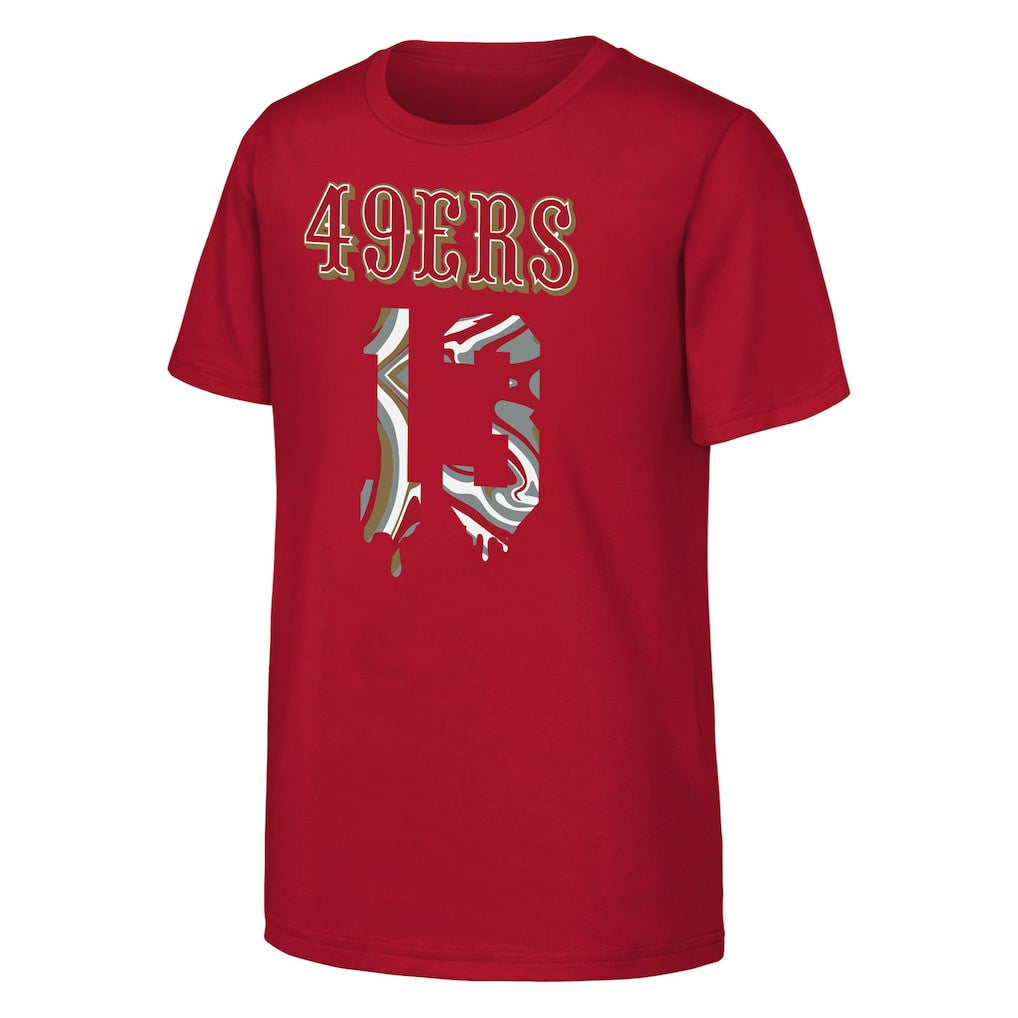 San Francisco 49ers Brock Purdy  Outerstuff Youth Mainliner Drip Player Name & Number T-Shirt | NFL Sale
