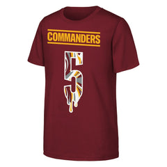 Washington Commanders Jayden Daniels  Outerstuff Youth Mainliner Drip Player Name & Number T-Shirt | NFL Near me