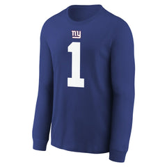 New York Giants Malik Nabers  Youth Player Name & Number Long Sleeve T-Shirt | NFL Online
