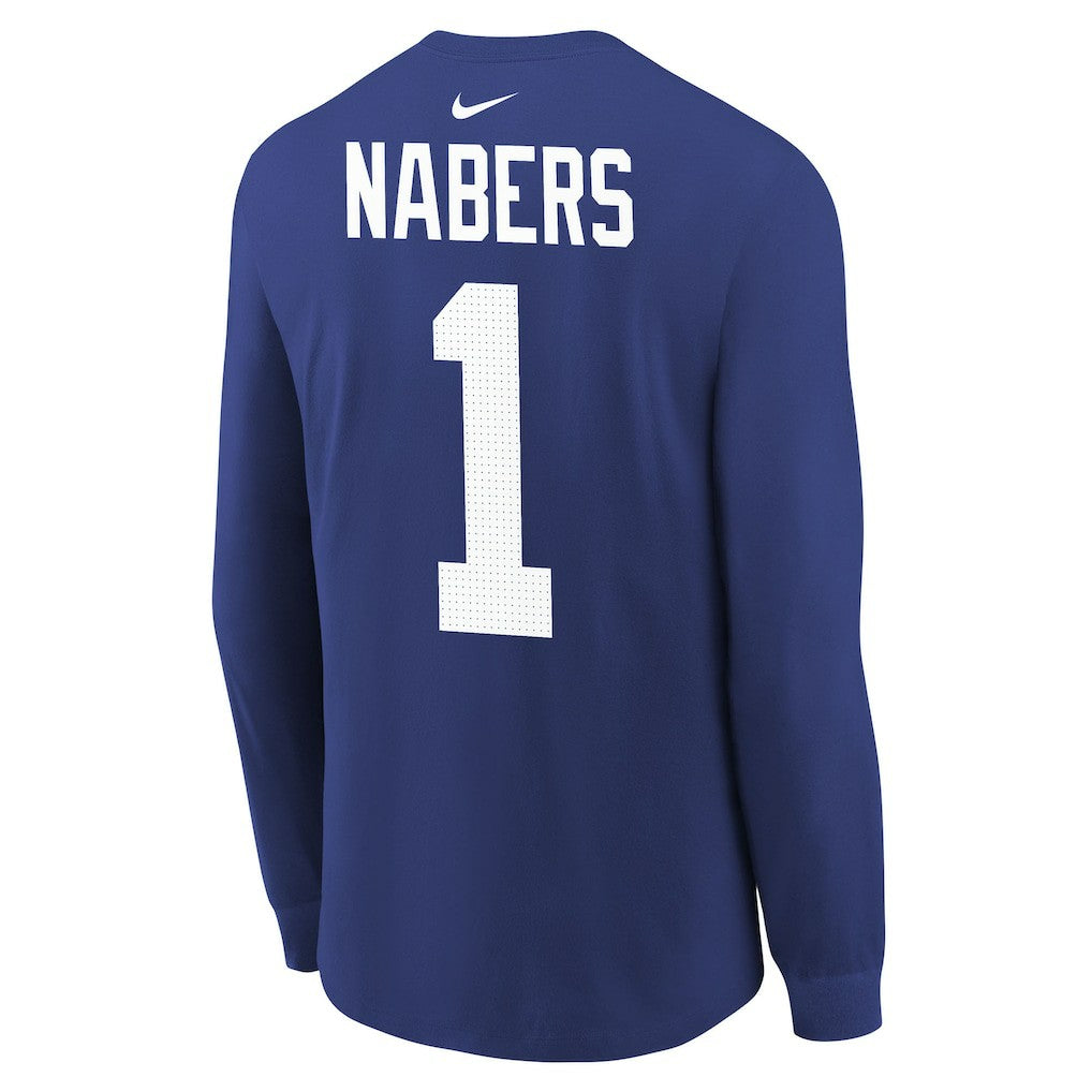 New York Giants Malik Nabers  Youth Player Name & Number Long Sleeve T-Shirt | NFL Online