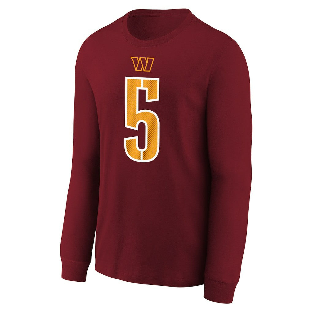 Washington Commanders Jayden Daniels  Youth Player Name & Number Long Sleeve T-Shirt | NFL On sale