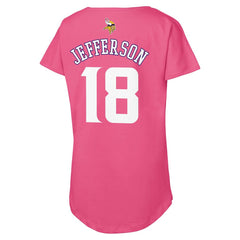 Minnesota Vikings Justin Jefferson  Outerstuff Girls Youth Player Name & Number T-Shirt | NFL Sale